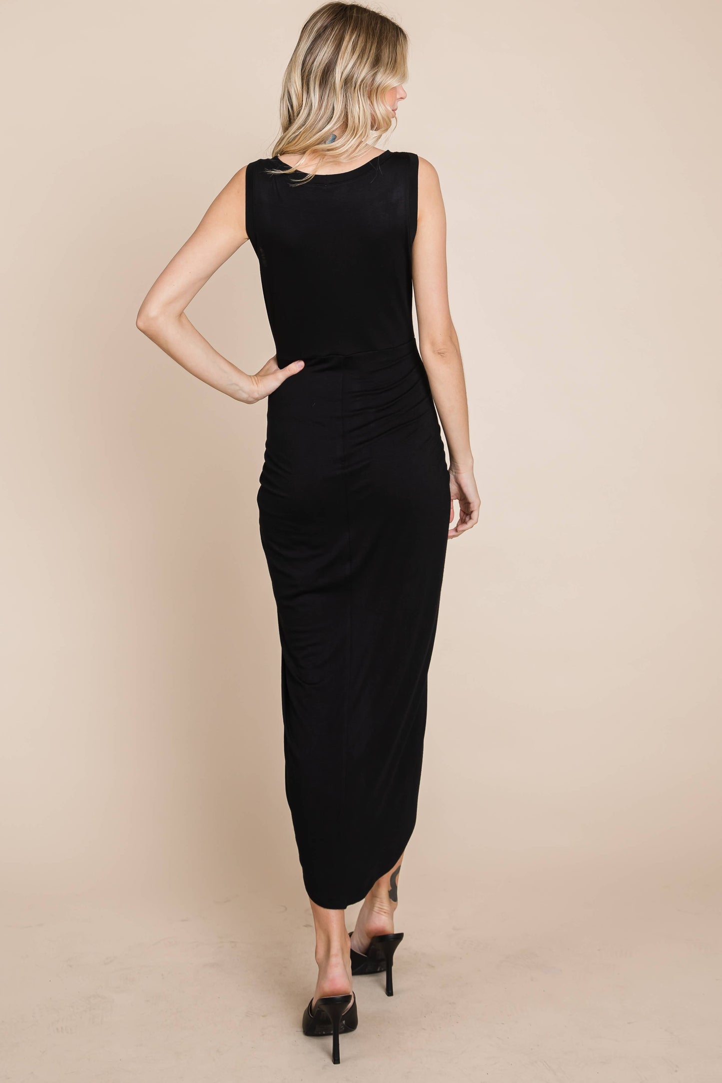 Solid Bodycon Midi Dress