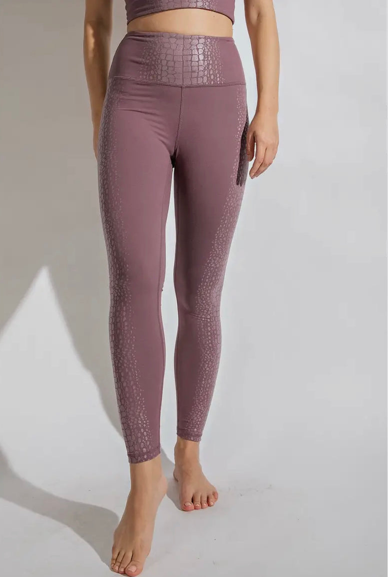 Mauve Sideblock Leggings