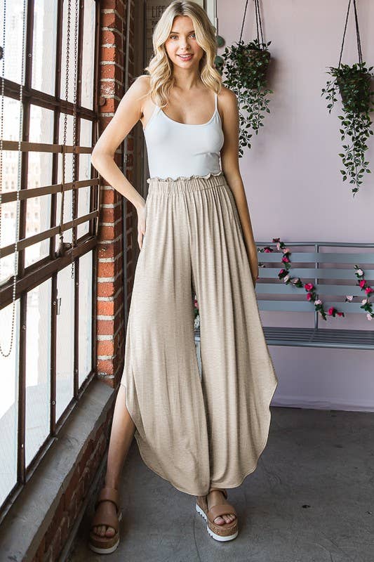 SOLID ASYMMETRICAL PANTS